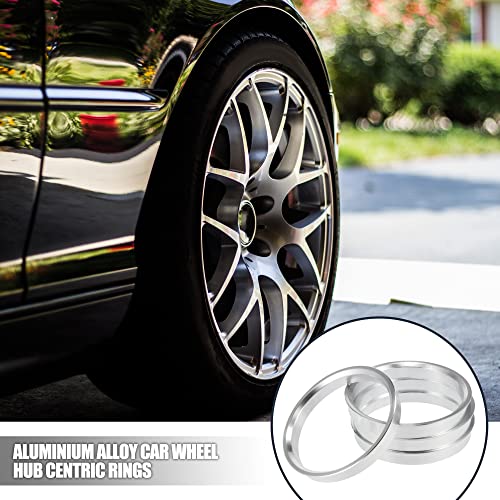 X AUTOHAUX 4pcs OD 72.6mm to ID 66.1mm Aluminium Alloy Hub Centric Rings - size: 66.1mm