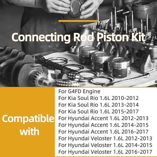 Connecting Rod Piston Kit fits for Kia Rio 1.6L DOHC 2010-2017