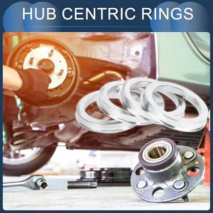 Hub Centric Rings, 56.1mm ID to 72.6mm OD Vehicle Wheel Hubrings Aluminum Alloy, 4 Pcs - size: 56.1mm to 72.6mm