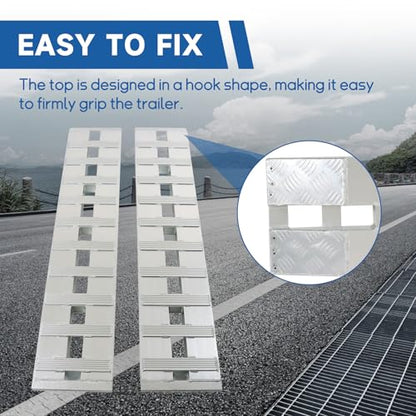 Silscvtt 2 Pcs 60 Inch x 12 Inch Aluminum Trailer Ramps