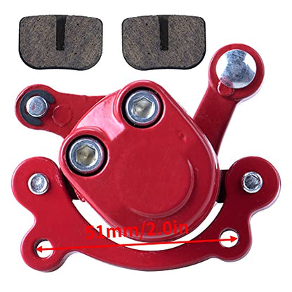 Rear Disc Brake Caliper with Brake Pads Compatible with Predator 212 Moto MM-B80 80CC 2.5HP MM-B105 Motovox MBX10 MBX11 MBX12 Mini Dirt Bike Classic 47cc 49cc Pocket Bike Stand Up Goped Scooter