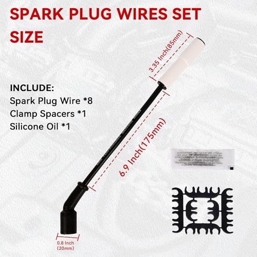 RLP 9059C Spark Plug Wires Set of 8 4.8L-6.2L V8 Compatible with Chevy GMC