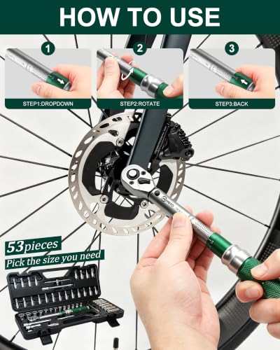 1/4" Drive 53Pcs Click Torque Wrench Set, 2-24 Nm - size: 1/4" 53PCS