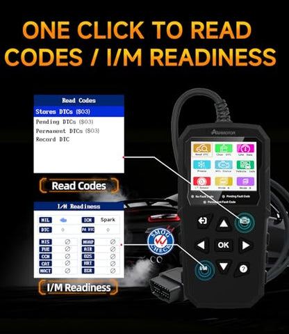OBD2 Scanner,V880 Check Engine Light Car Code Reader with Reset - color: BLACK