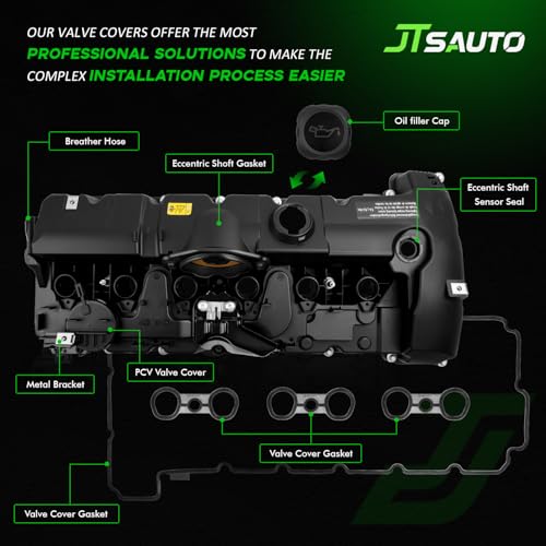 N52 Engine Valve Cover Kit for BMW X3 X5, Replaces OE# 11127552281 - size: 2007‑2013 BMW 328i & more