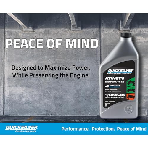Quicksilver 10W-40 Synthetic Blend ATV, UTV, Motorcycle Oil, 1 Quart
