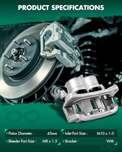 SCITOO 18B5026A Front Left Driver Disc Brake Caliper with Bracket - size: Front Driver[18B5026A]