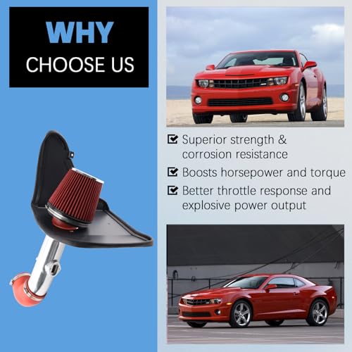 Cold Air Intake Compatible With 2010-11 Chevy Camaro 3.6L V6 - size: Chevy Camaro Cold Air Intake Kit 3.6L
