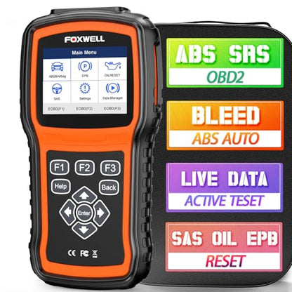 FOXWELL NT630 Plus ABS/SRS OBD2 Scanner, ABS Auto Bleed, Oil EPB SAS Resets