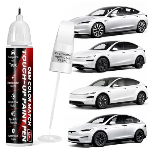 Pearl White Multi-Coat (PPSW) Touch Up Paint for Tesla Model Y/3/YL/S/X - color: Pear White (PPSW)