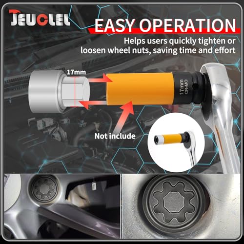 J Wheel Locking Nut Key for Audi, Socket OD 27mm - ID 25mm - size: Socket J