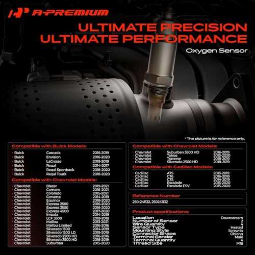A-Premium 2-Pack Downstream O2 Oxygen Sensor Compatible with Chevrolet, GMC