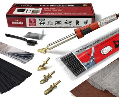 JOUNJIP Deluxe Plastic Welding Kit UL-Certified Plastic Welder & Repair 80W - style: Deluxe Kit