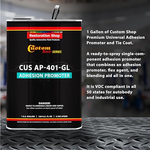 Custom Shop Premium Universal Adhesion Promoter and Tie Coat, 1 Gallon - size: 128 Fl Oz (Pack of 1)