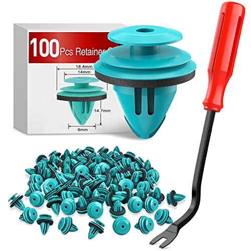 Nilight 100PCS Trim Door Panel Retainer Clips, Car Push Fastener Clips for Corolla Camry Sequoia Tundra Tacoma, Replace 90467-10188,90467-A0005 9mm Hole 1PC Bonus Fastener Remover - color: For Toyota Lexus Scion