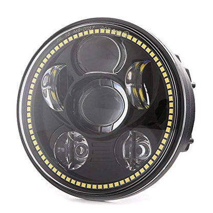 Eagle Lights 5.75 inch LED Motorcycle Headlight Kit for Honda VTX with Bracket and Hardware - Plug and Play (Generation III with Halo Ring) 2002-2008 VTX 1800, VTX 1300 - color: Black Generation III w/ Halo Ring