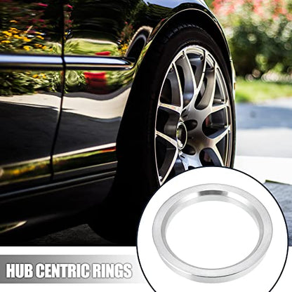 X AUTOHAUX 4pcs OD 83.1mm to ID 66.1mm Aluminium Alloy Hub Centric Rings - size: 66.1mm