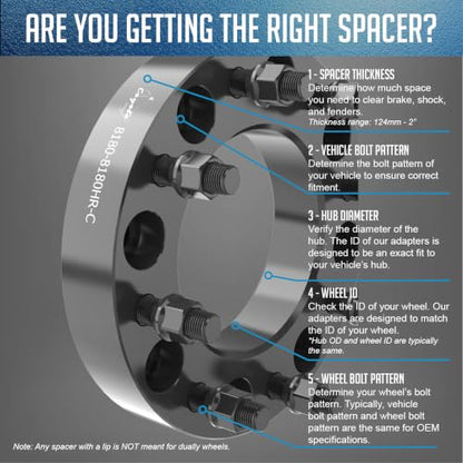 Wheel Accessories Parts 4 Pcs Wheel Spacers Adapters 8 on 180mm 1.50 Inch Thick 124.1mm Hub M14x1.5 14x1.5 Thread Stud Fits Chevy Silverado GMC Sierra 2500 3500 Single Rear Wheel (SRW) - size: No Lip, style: 1.50" Alum (4 Pack)