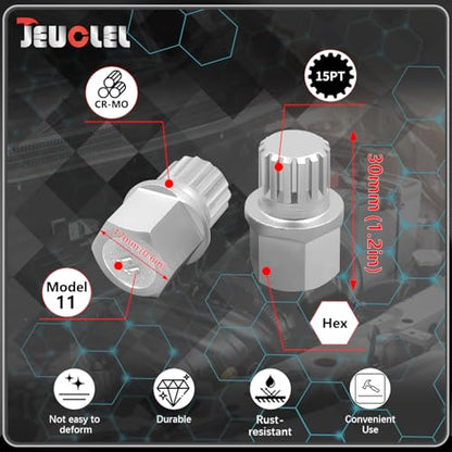 21PCS Wheel Locking Nut Key Kit Compatible with BMW, Nut Removal - size: - Complete Set (21 Pcs)