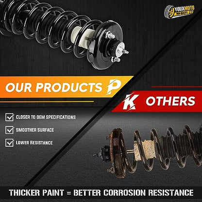 Rear Complete Strut Assembly Shock Absorber Fit for Honda Accord 2008 2009 2010 2011 2012 with Coil Spring, 172563, 2PCS
