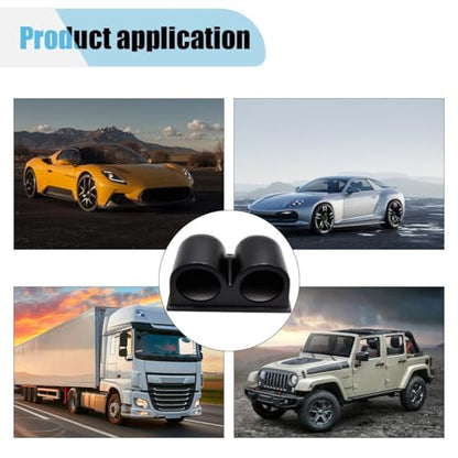 BDZMC Universal 2" 52mm Single Hole Gauge Dashboard Pod (Two Hole) - size: Two Hole