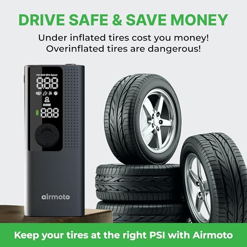 Airmoto Tire Inflator Portable Air Compressor Air Pump for Car Tires 4-Pack - size: 4-Pack