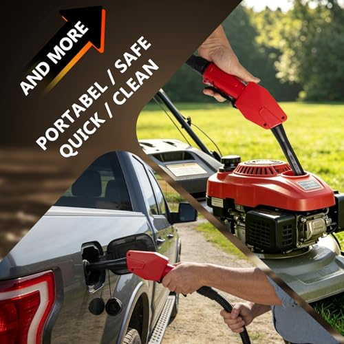 5GPM Cordless Fuel Transfer Pump,Auto-Stop & Hand Nozzle, Compatible with DeWalt 20V & Milwaukee 18V Batteries,Beep Alert, 51'' hose,Vertical Operated portable Pump for Diesel,Gasoline(Bare Tool)