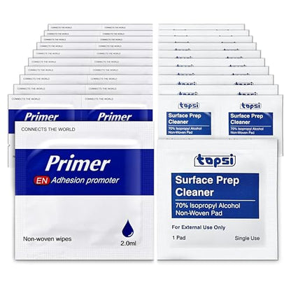 20PCS Adhesion Promoter Wipes + 20PCS Alcohol Prep Pads