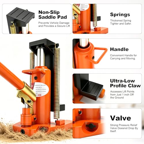 YATOINTO Toe Jack 5 Ton/10 Ton, Hydraulic Jack, Floor Jack Seal Kit for Construction Landscaping Farm Projects