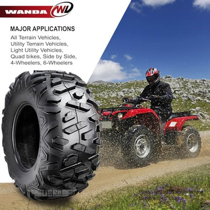 WANDA Set 2 ATV UTV Tires 25X10-12 25X10X12 6PR Bighorn Style - size: 25X10-12