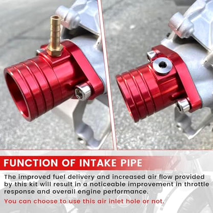 Racing Intake Manifold Pipe Inlet Adapter Kit - color: red