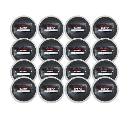 Dia 2.28" 16 pcs, 1 ply, Bias Repair Patch, Tire Puncture Repair Patch for Car Truck Bus Tractor Agricultural Vehicles(TP-B01) - size: Dia 2.28" 16 pcs