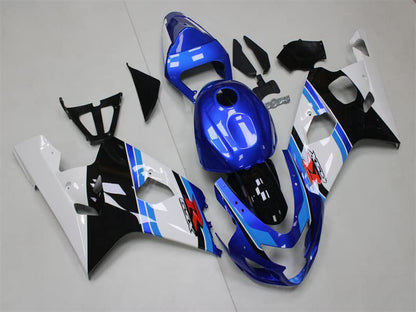 YTL Blue White Full Fairing Fit for Suzuki 2004-2005 GSXR 600/750 - color: 012 Blue White