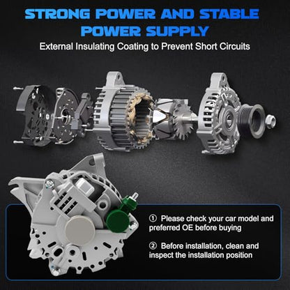 Alternator 8318N Fit 8318N for Ford F-150 2004-2008 4.6L 5.4L V8 - color: OE: 8318
