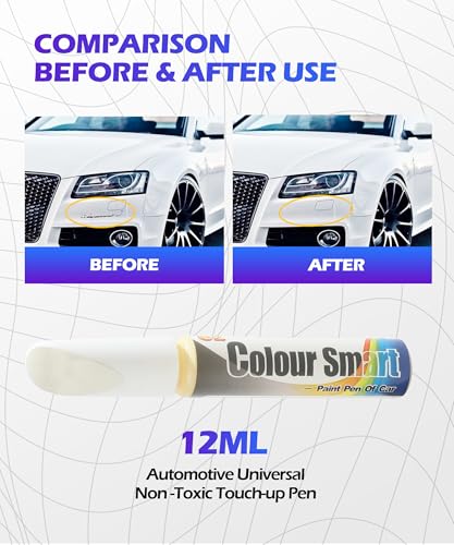 SCUARI Touch Up Paint Pen,Car Paint Pen,Car Paint Scratch Repair,Car Accessories Car Scratch Remover Pen,Car Touch Up Paint,Car Paint Scratch Repair,Paint Pen for Cars Paint Scratch Repair (White) - color: White