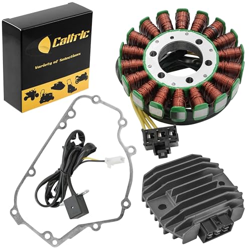 Caltric Stator Regulator Rectifier and Gasket Compatible With Kawasaki Ninja 250R EX250j 2011 2012