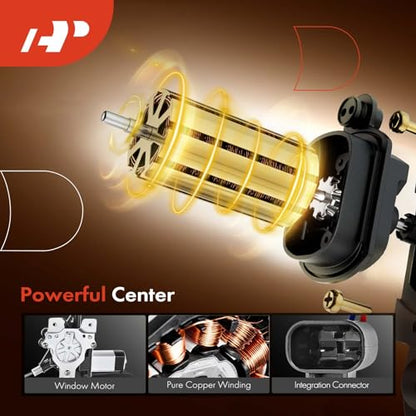 A-Premium Rear Passenger Side Power Window Regulator with Motor (2-Pin) - style: Rear Passenger (RH)
