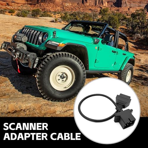 Adapter Fit for OBD1 to OBD2 6pin to 16pin Diagnostic Scanner Convertor Adapter Vehicle 6 Pin Connector Compatible with Je-ep, Chrysler, Dodge - size: for Jeep 6P