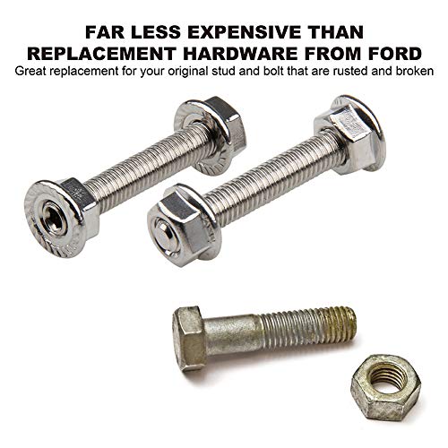 16 Pcs Stainless Steel Exhaust Manifold Stud Nuts Kit Compatible with Ford 4.6 5.4 Liter V8,Compatible with Ford 4.6L 5.4L F150 F250 Manifolds M8*1.25 Exhaust Stud