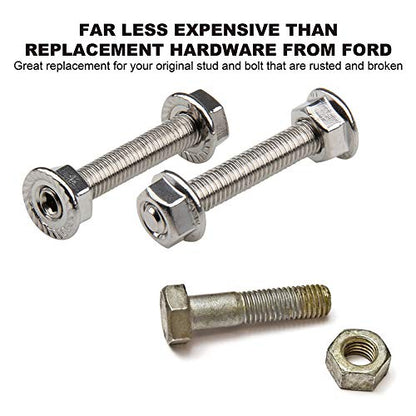 16 Pcs Stainless Steel Exhaust Manifold Stud Nuts Kit Compatible with Ford 4.6 5.4 Liter V8,Compatible with Ford 4.6L 5.4L F150 F250 Manifolds M8*1.25 Exhaust Stud