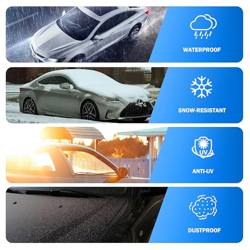 Car Cover Waterproof All Weather Outdoor Windproof Dustproof UV Protection Fit Tuck Cover M-Length Up to 210 inch - color: 4 Tuck Car Cover, size: Truck M-Length Up to 210 inch