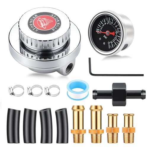 GEARLAST 1-5 PSI Fuel Pressure Regulator Carburetor Carb Fuel Pump Kit
