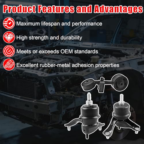 3PCS Engine Motor Mount Set for Toyota Highlander 2004 - size: Highlander 2004
