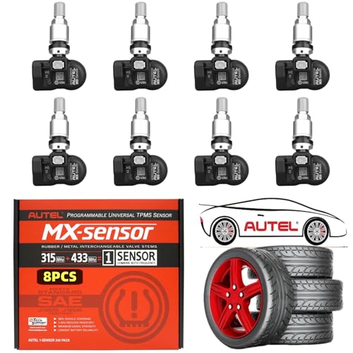 Autel MaxiTPMS MX Sensor 8pcs Pack Metal Stem 315/433MHz TPMS Sensor Universal Tire Sensor Programmed by TPMS Tool TS401 TS408 TS501 TS508 TS601 TS608 MK808TS MX808TS MS906TS ITS600 - size: 8pcs 1-Sensor M