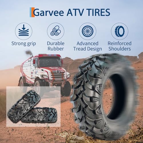 Garvee Pack of 2 ATV UTV Tires 22x10-9 Tubeless - size: AT22X10-9, style: Pattern D