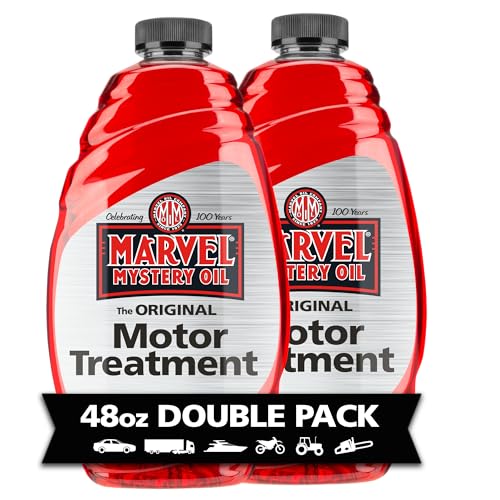 Marvel Mystery Oil 53436 Motor Treatment, Engine Oil & Fuel Treatment Additive, Cleans and Lubricates Fuel System, Prevents Leaks, Improves Engine Performance and Fuel Economy, 48 oz. (Pack of 2) - size: 48 Fl Oz (Pack of 2)