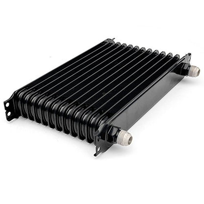 Vrracing 15 Row 10AN Universal Engine Transmission Oil Cooler+7" Fixed Cooling Fan Kit