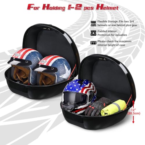 Yescom 50L Universal Motorcycle Tour Tail Box Scooter Trunk Storage w/Lock - size: 50L