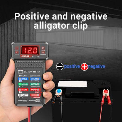 ANENG 12V Car Battery Tester,Automotive Voltmeter and Alternator Analyzer