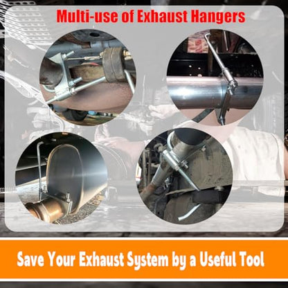 Stainless Steel 4 Inch Exhaust Clamps with Hanger Rod - size: 4 Inch